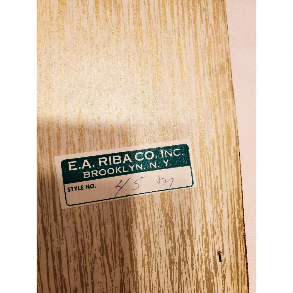 Vintage E.A. Riba Co. Gold Keyhole Mirror - Mid-Century Brooklyn NY Accent